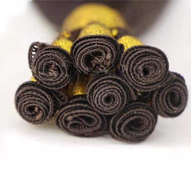 Factory wholesale Cuticle Aligned hand tied weft double drawn weaving Brazilian Remy human hair extensions