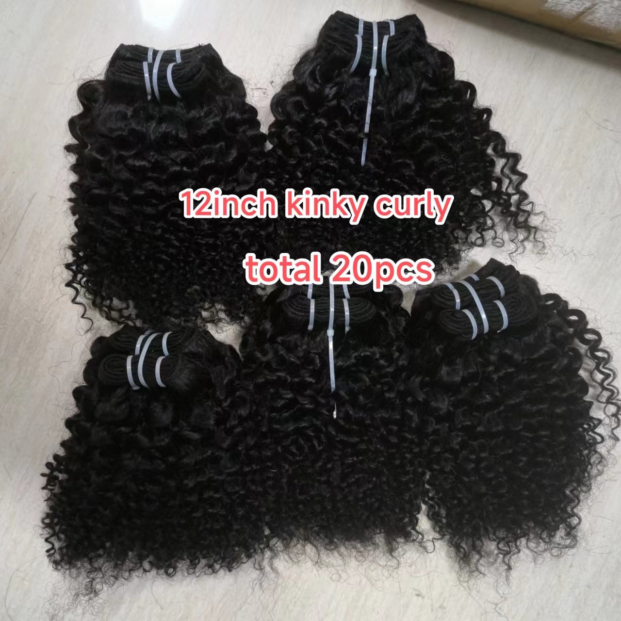Letsfly wholesale 40pcs 12inch Kinky Curly 100% human Hair Bundles 9A Brazilian Virgin hair Weaving human Hair extension