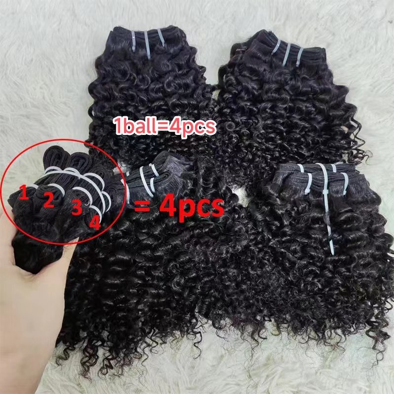 Letsfly wholesale 40pcs 12inch Kinky Curly 100% human Hair Bundles 9A Brazilian Virgin hair Weaving human Hair extension