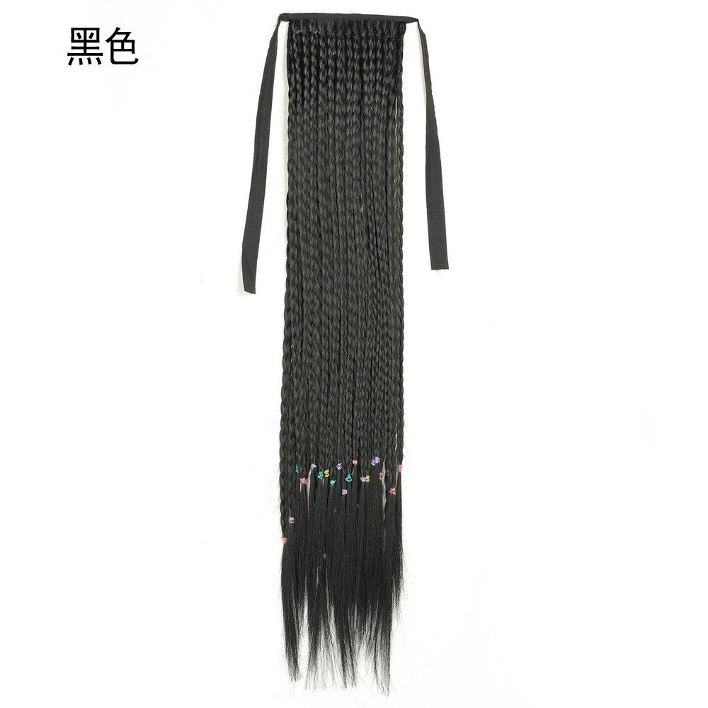 Braids Ponytail Pigtail Hair Long Straight Synthetic Drawstring Ponytail Hair Extension Braid hair 20" In Stock Ponytail