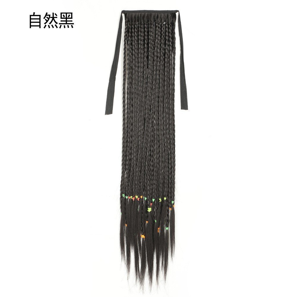 Braids Ponytail Pigtail Hair Long Straight Synthetic Drawstring Ponytail Hair Extension Braid hair 20" In Stock Ponytail