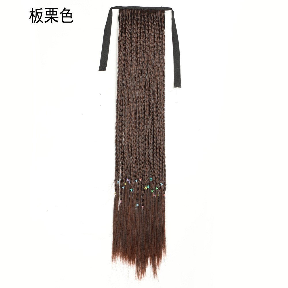 Braids Ponytail Pigtail Hair Long Straight Synthetic Drawstring Ponytail Hair Extension Braid hair 20" In Stock Ponytail