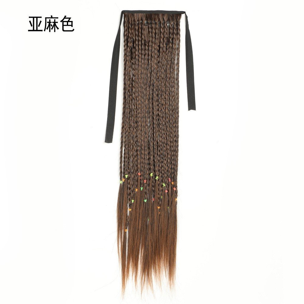 Braids Ponytail Pigtail Hair Long Straight Synthetic Drawstring Ponytail Hair Extension Braid hair 20" In Stock Ponytail