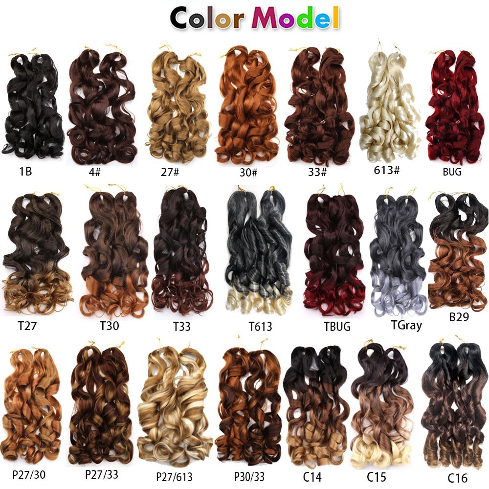 Blonde Loose Wave Synthetic Braiding Hair Deep Wavy YaKi Crochet Braids Blonde Spiral Curly Hair Extensions
