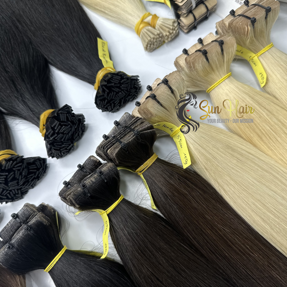 Wholesale Various Colour Natural Straight Unprocessed Raw Cuticle Aligned Invisible Tape Hair 100% Human Hair Extensions