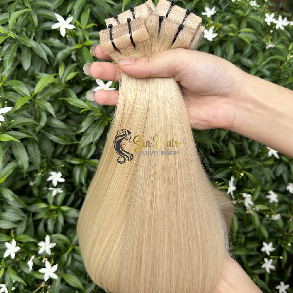 Wholesale Various Colour Natural Straight Unprocessed Raw Cuticle Aligned Invisible Tape Hair 100% Human Hair Extensions