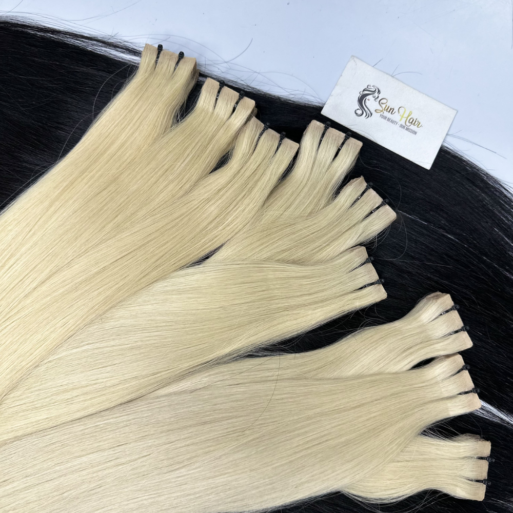 Wholesale Various Colour Natural Straight Unprocessed Raw Cuticle Aligned Invisible Tape Hair 100% Human Hair Extensions