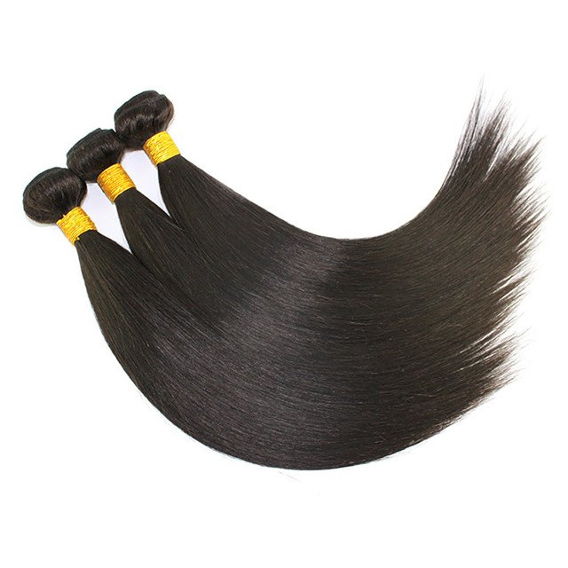 Bone Straight Mink Brazilian Human Hair Weaves Bundle, Real 100 Human Hair Bundles, Virgin Cuticle Aligned Human Hair Extensions