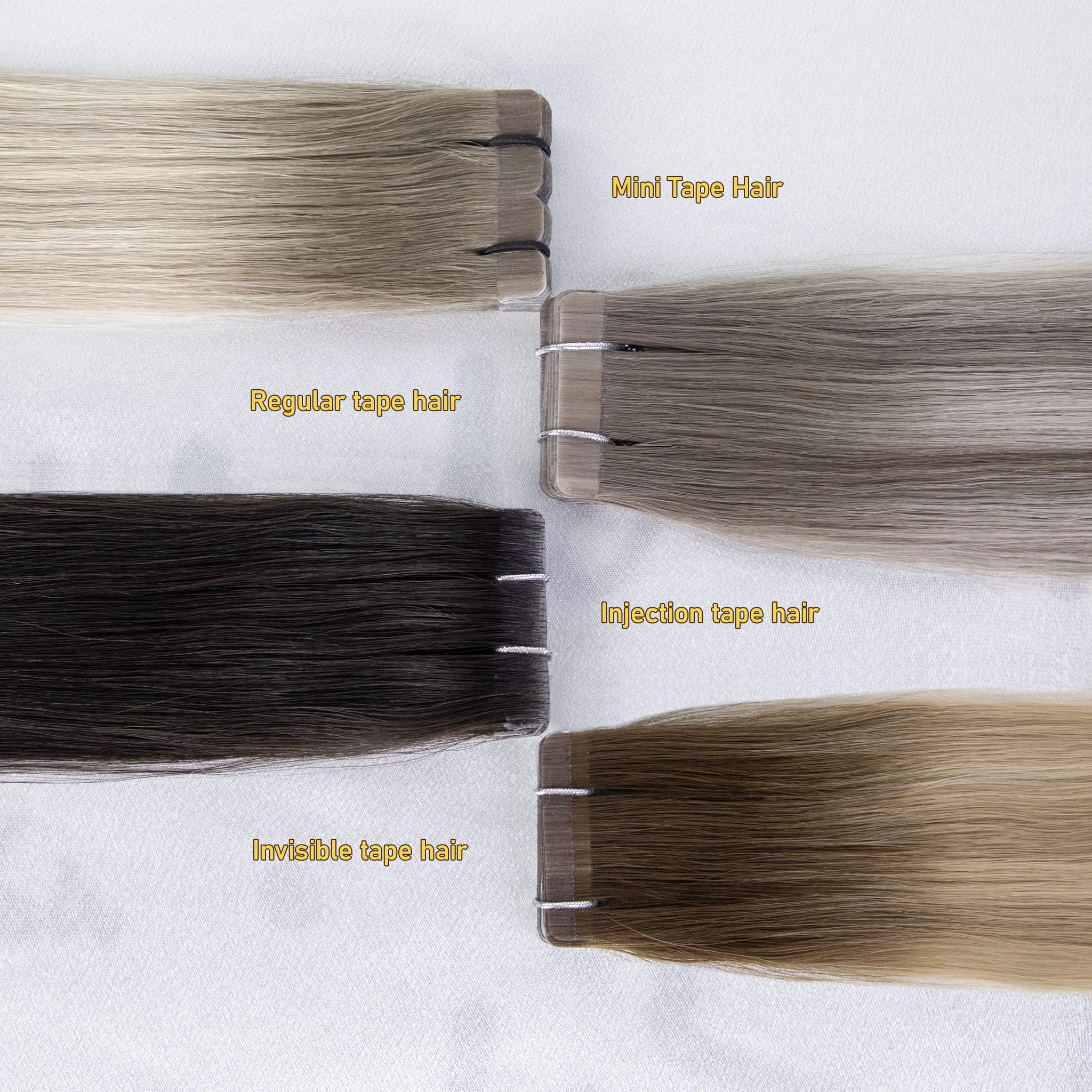 Wholesale 100% Cuticle Aligned Virgin Human Remy Hair Russian Tape in Hair Extension 100% Human Hair Double Weft Tape Extensions