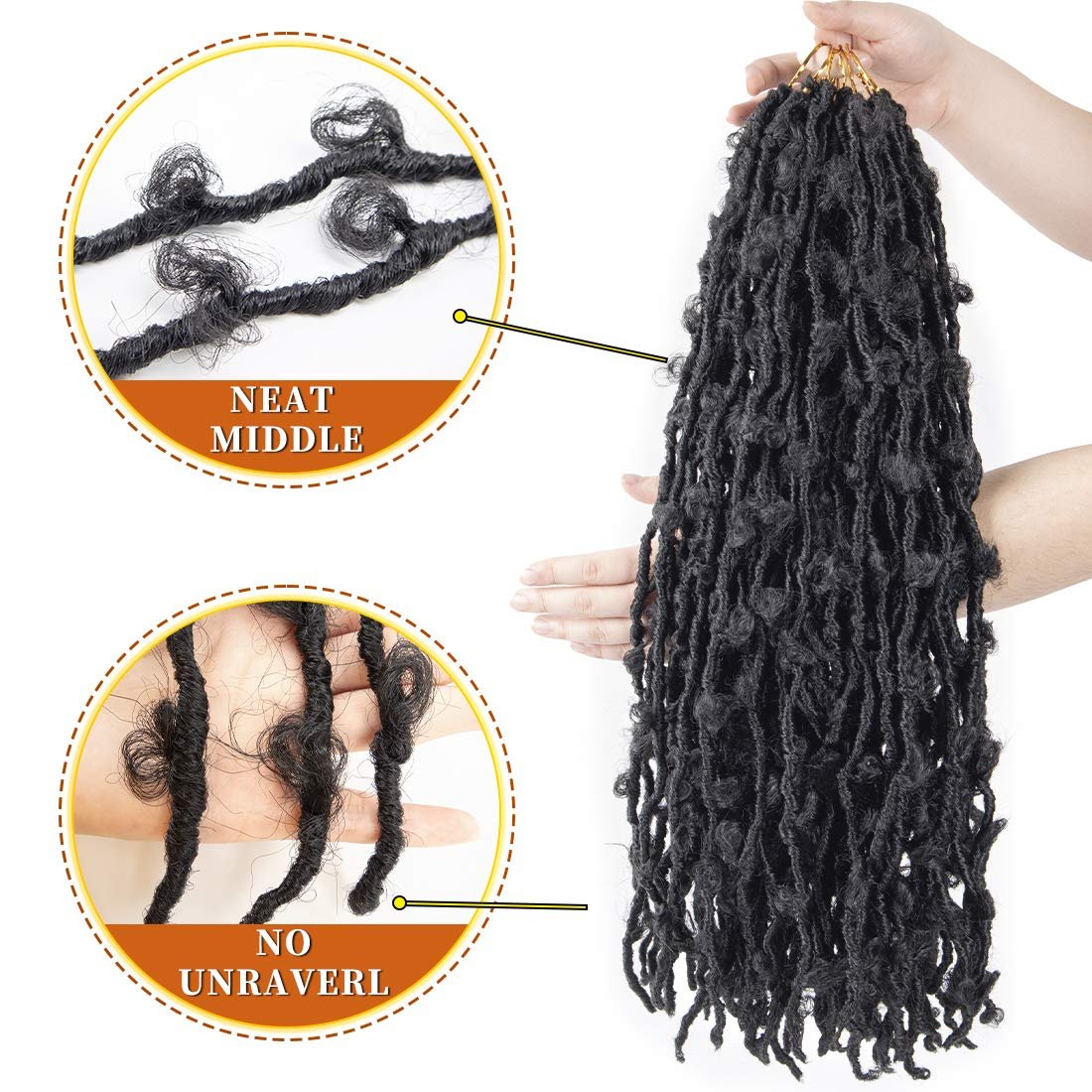 Butterfly Locs Crochet Hair Synthetic Locks Crochets Dreadlocks Hair Soft Locs Braiding Hair Extensions For Women