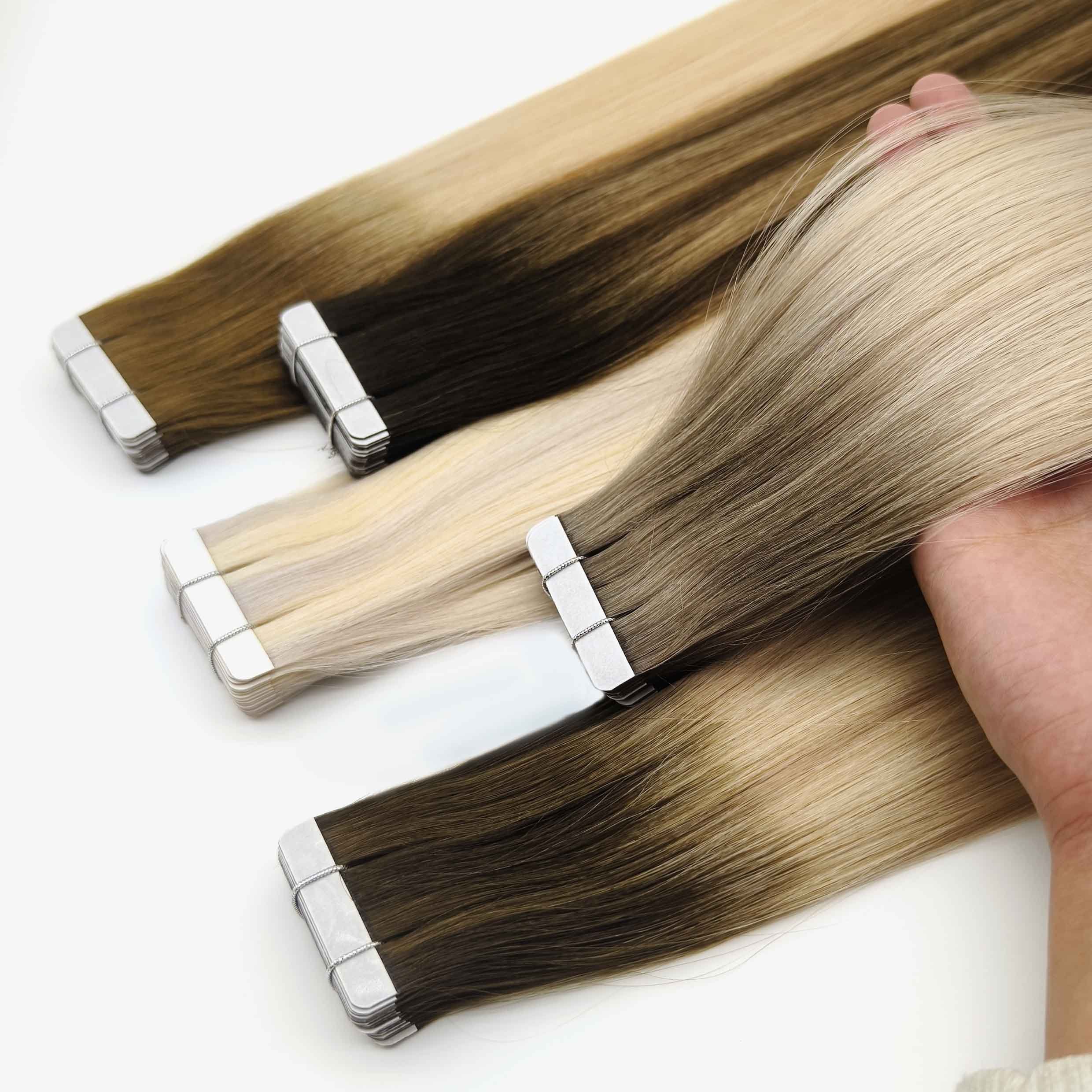 Fasimei 2024 Wholesale Russian Invisible Remy Double Drawn Ombre blonde Brazilian Tape In Human Hair extensions
