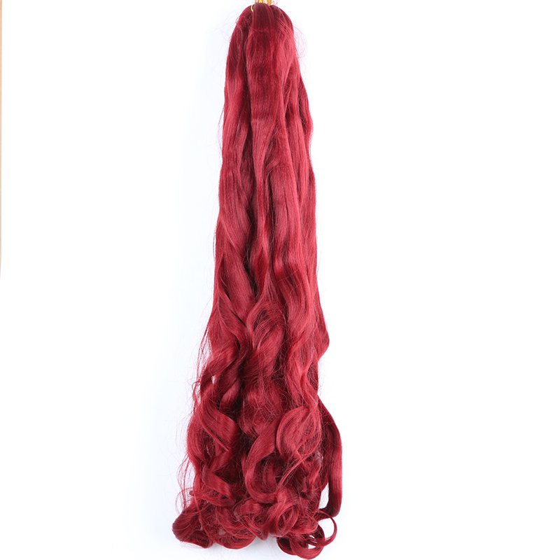 French Curl Braiding Hair Pre Stretched Synthetic spiral French Hair Extensions Loose Wavy Bouncy Crochet Hair For Black Women