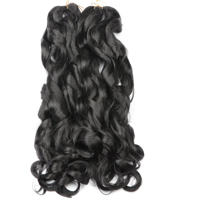 French Curl Braiding Hair Pre Stretched Synthetic spiral French Hair Extensions Loose Wavy Bouncy Crochet Hair For Black Women