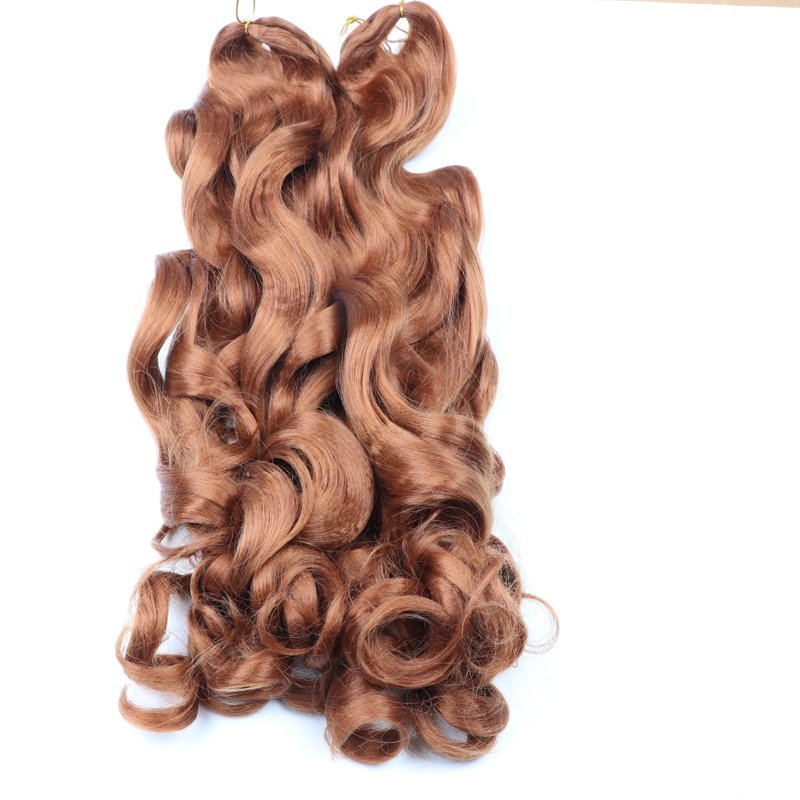 French Curl Braiding Hair Pre Stretched Synthetic spiral French Hair Extensions Loose Wavy Bouncy Crochet Hair For Black Women