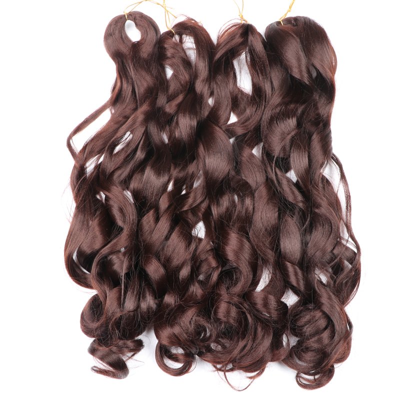 French Curl Braiding Hair Pre Stretched Synthetic spiral French Hair Extensions Loose Wavy Bouncy Crochet Hair For Black Women