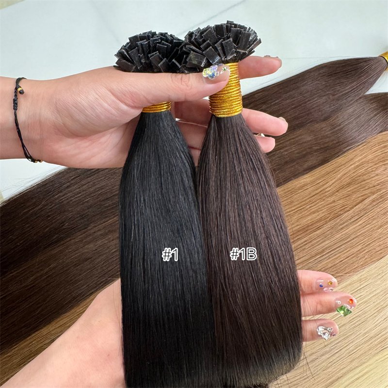 Top quality Double Drawn Wholesale Italian Pre-bonded Keratin U Tip Human Hair Extensions full Cuticle
