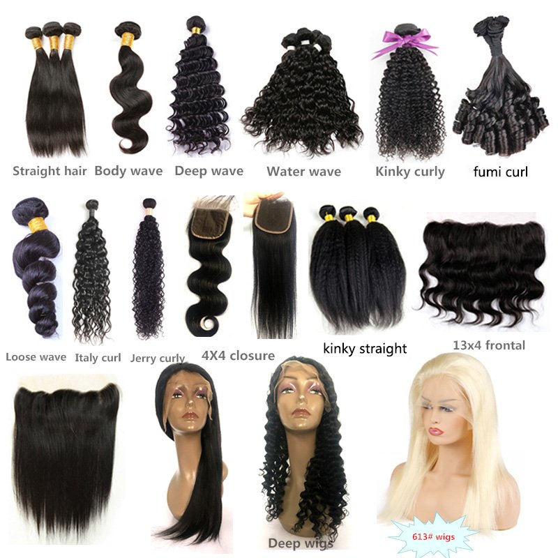 Wholesale Water Wave 3 Bundles With Closure Frontal Water Wave Cuticle Aligned Virgin Human Hair Bundles Vendor Extensions