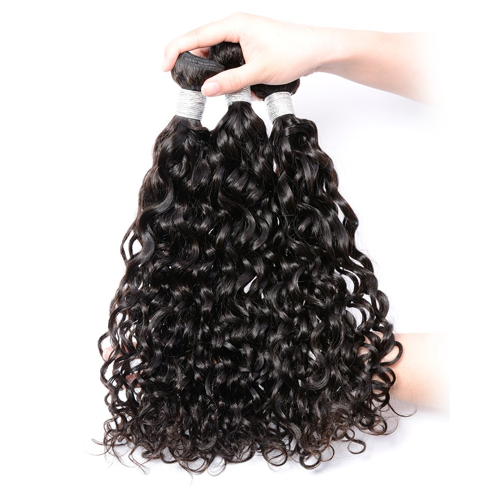 Wholesale Water Wave 3 Bundles With Closure Frontal Water Wave Cuticle Aligned Virgin Human Hair Bundles Vendor Extensions