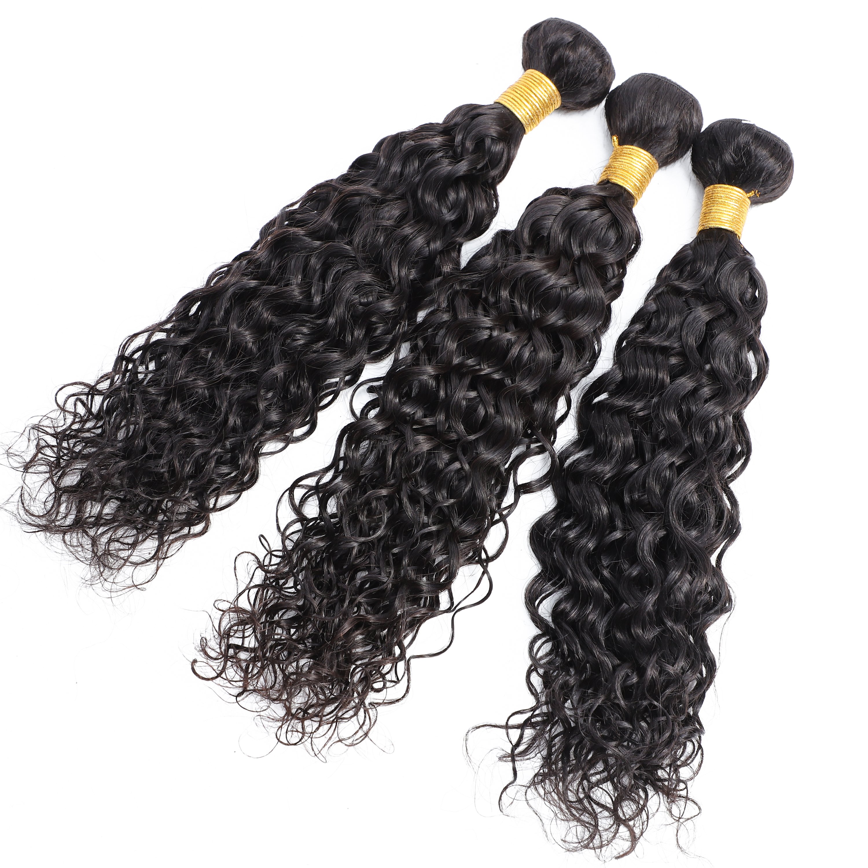 Wholesale Water Wave 3 Bundles With Closure Frontal Water Wave Cuticle Aligned Virgin Human Hair Bundles Vendor Extensions