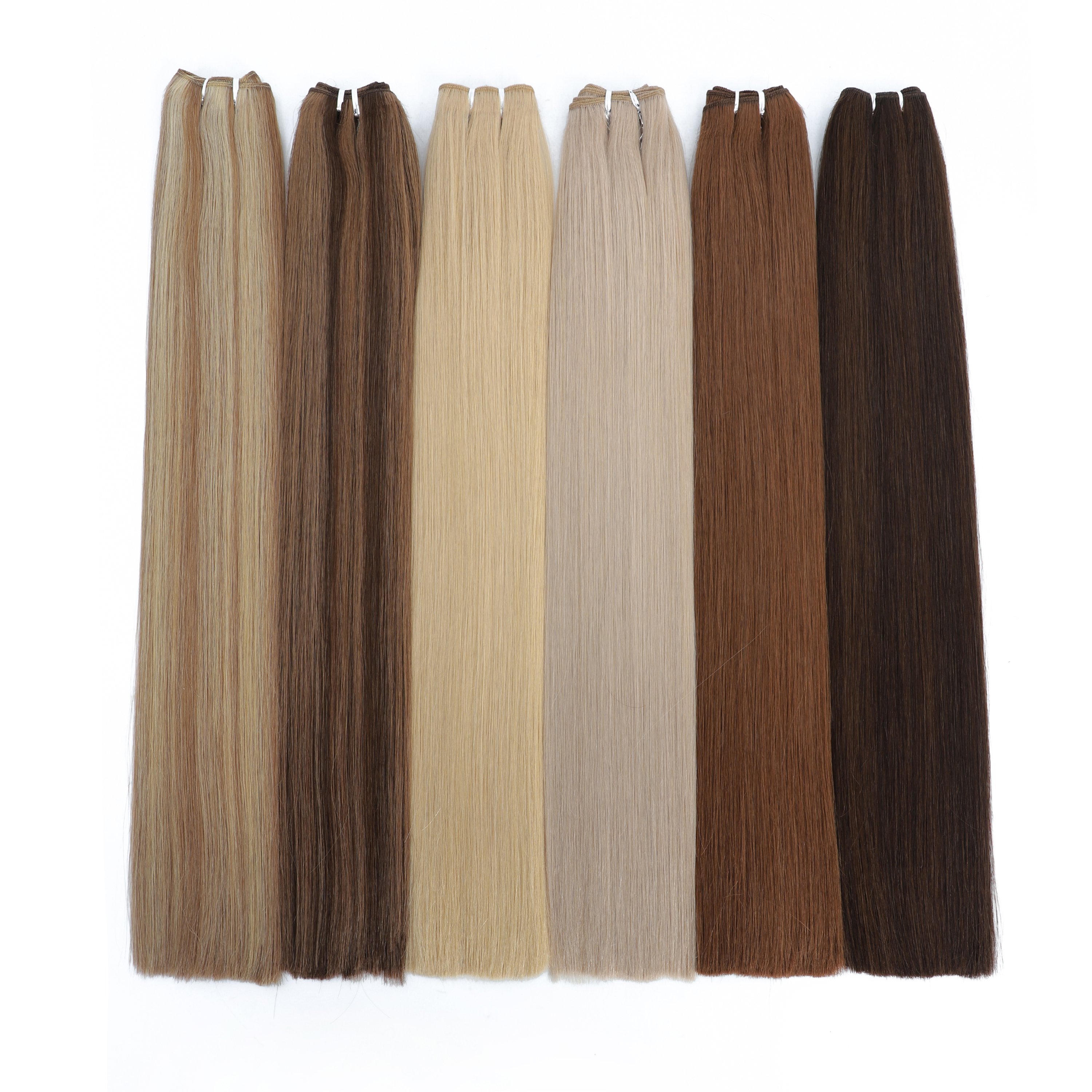 #613 Blonde Straight Virgin Brazilian Bundles double drawn virgin hair weft extension 100% remy human hair