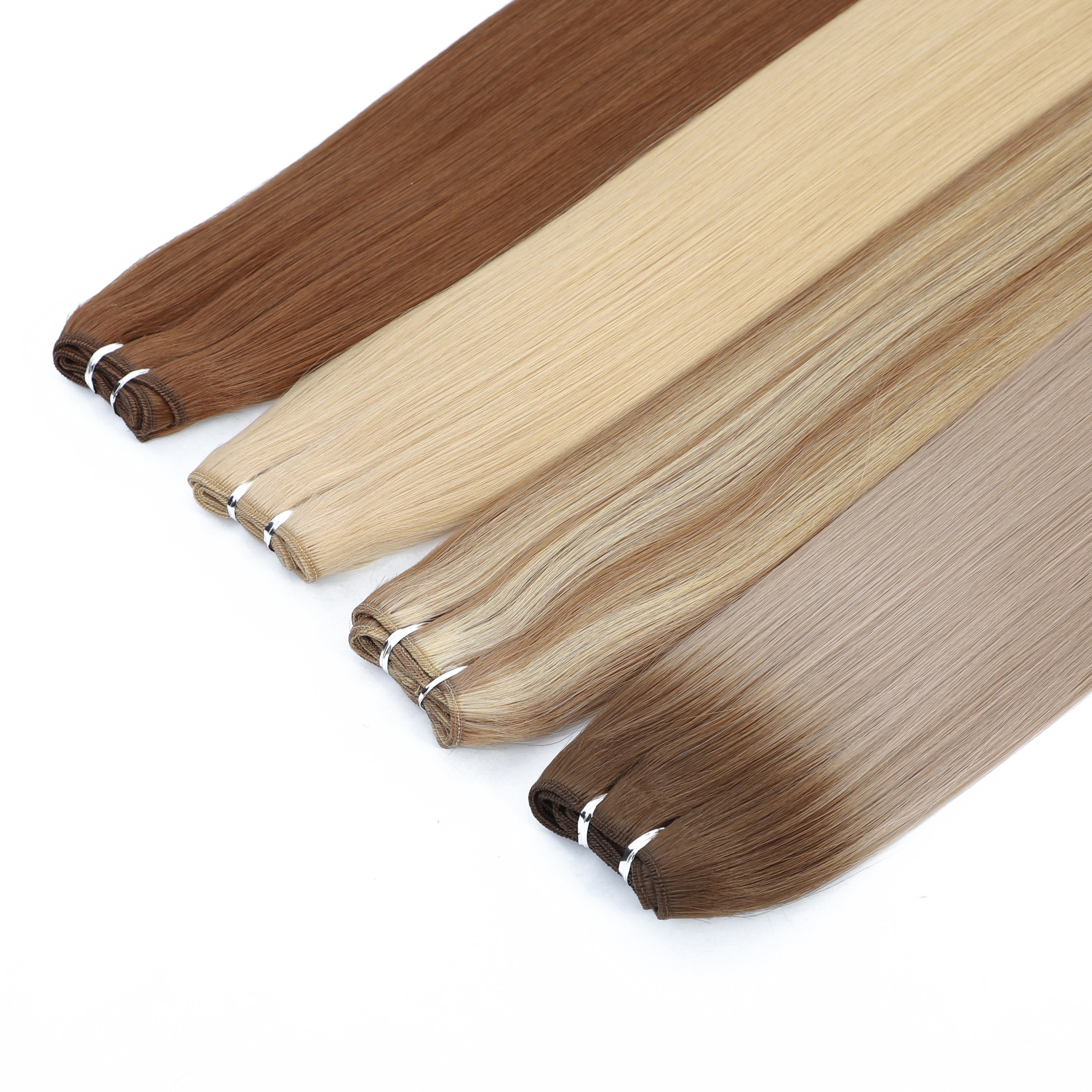 #613 Blonde Straight Virgin Brazilian Bundles double drawn virgin hair weft extension 100% remy human hair