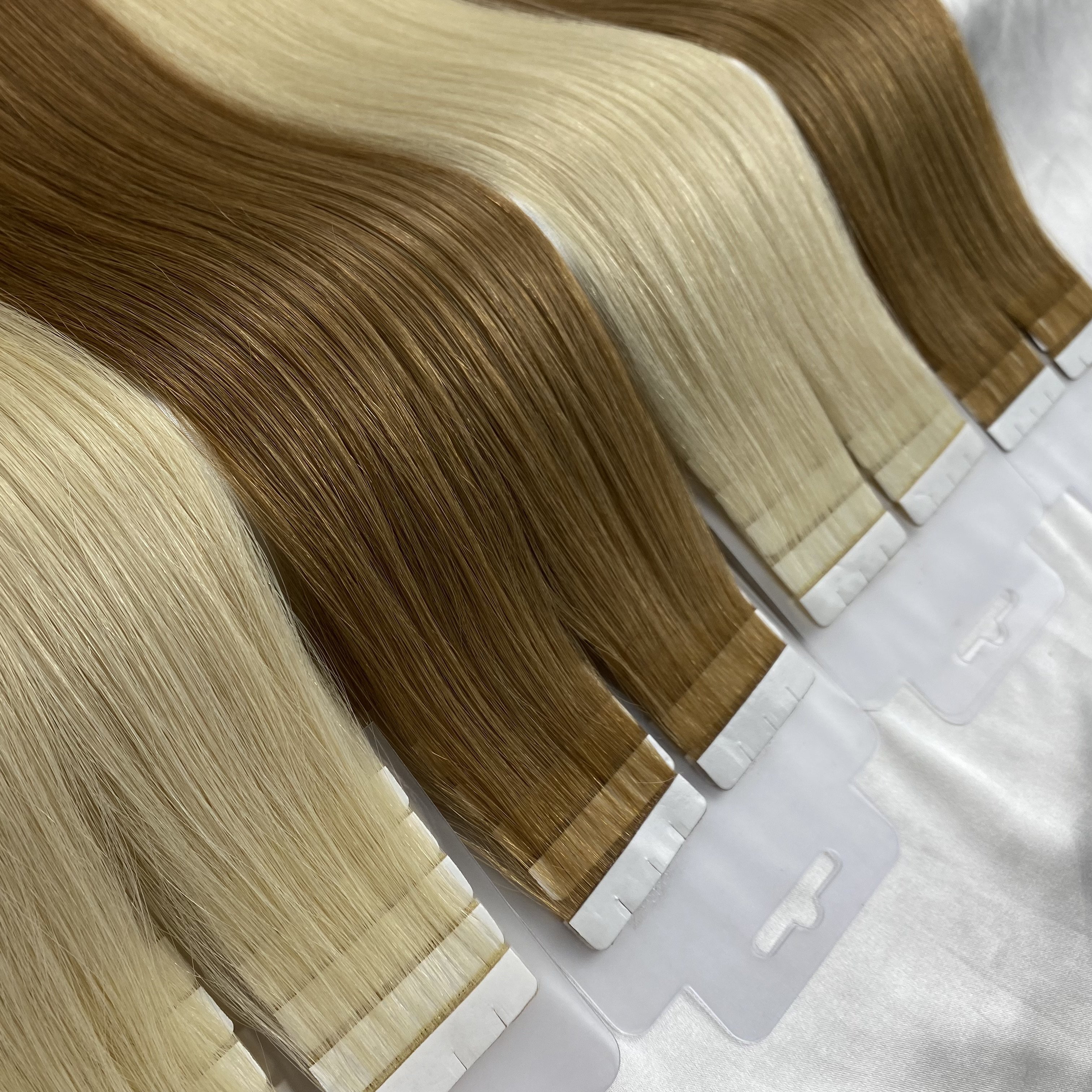 Wholesale Price Remy Tape in Human Hair Extensions Virgin Cuticle Aligned Double Drawn Tape in hair extensions