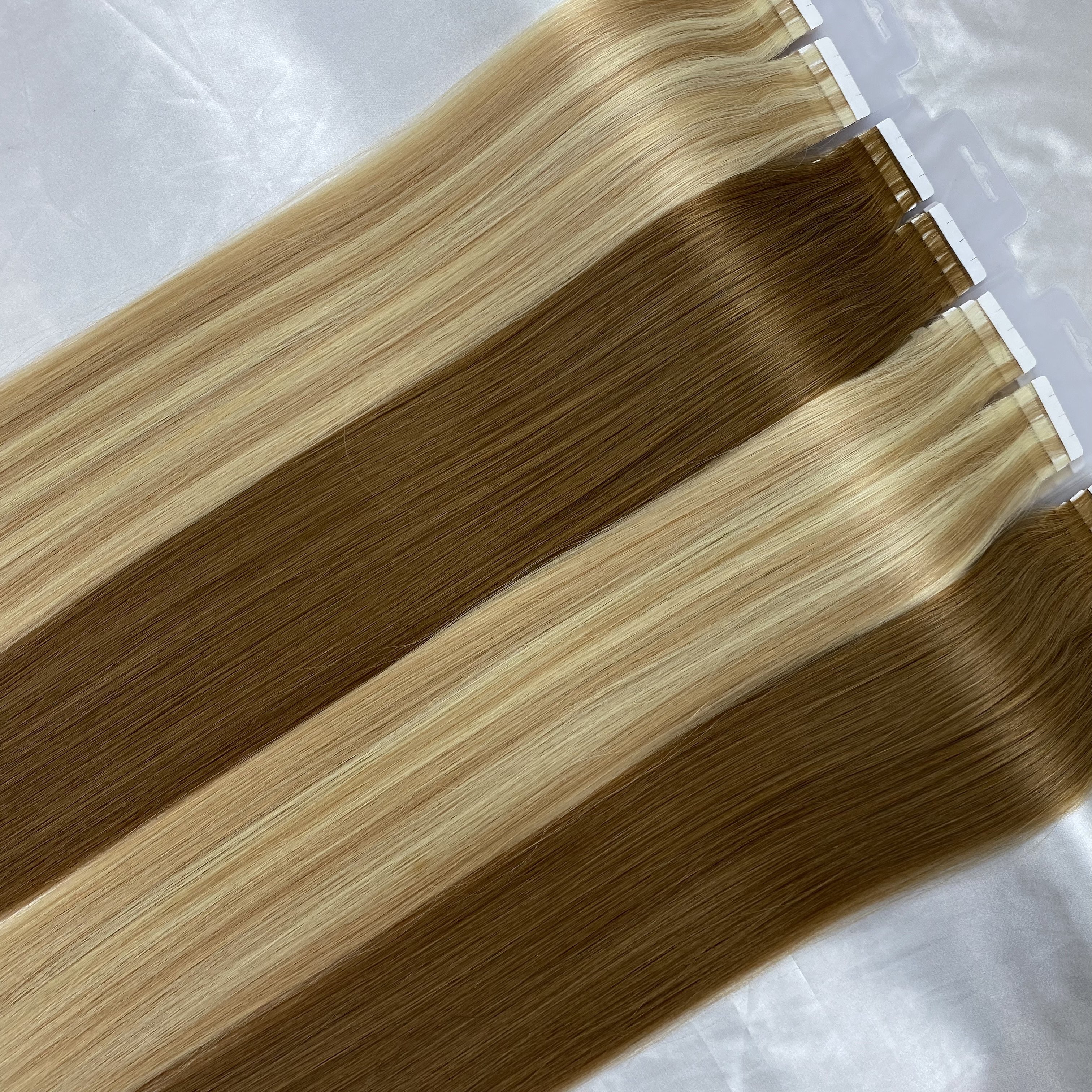 Wholesale Price Remy Tape in Human Hair Extensions Virgin Cuticle Aligned Double Drawn Tape in hair extensions