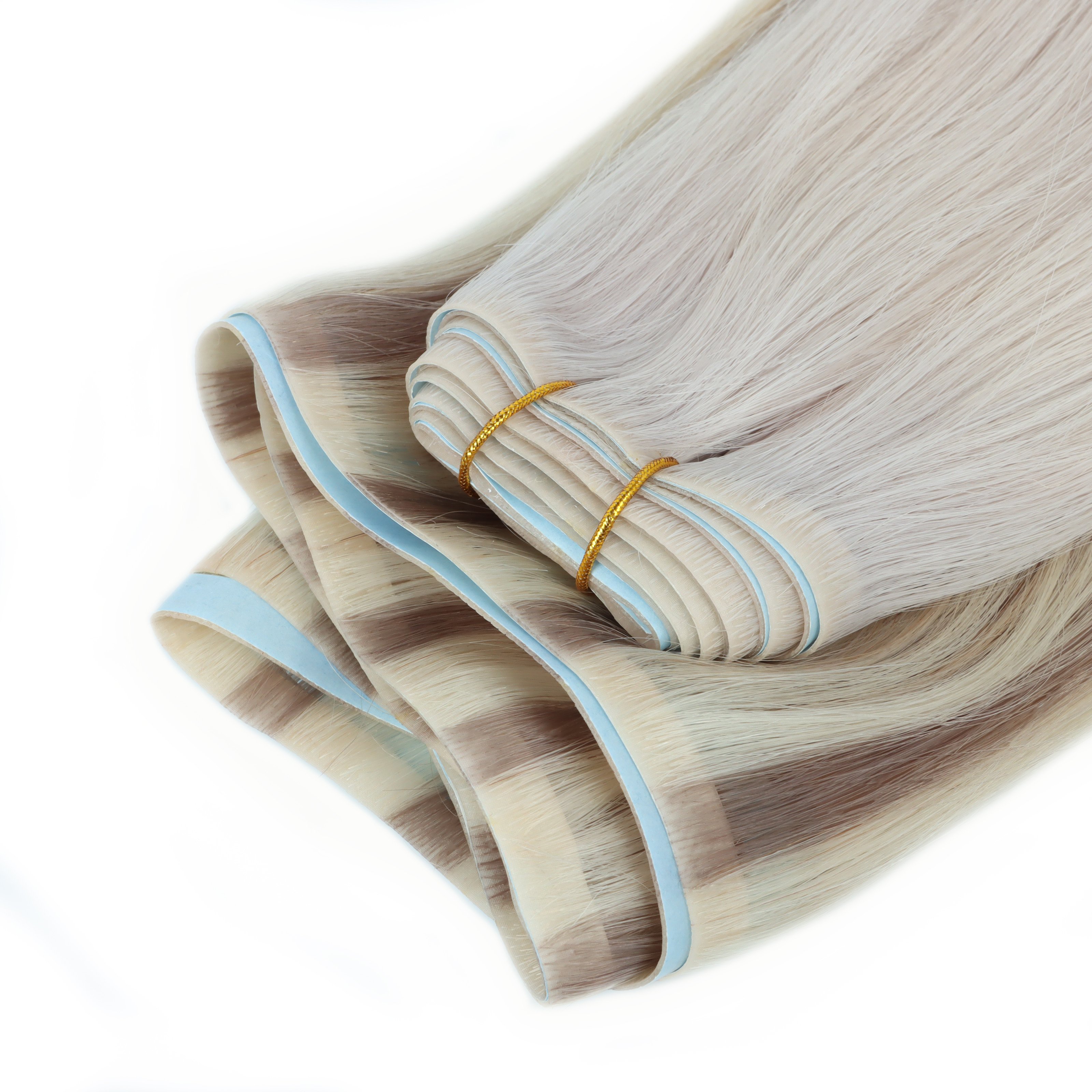 Hot sale invisible tape in hair extensions 100 straight wave natural color raw extends tape human hair