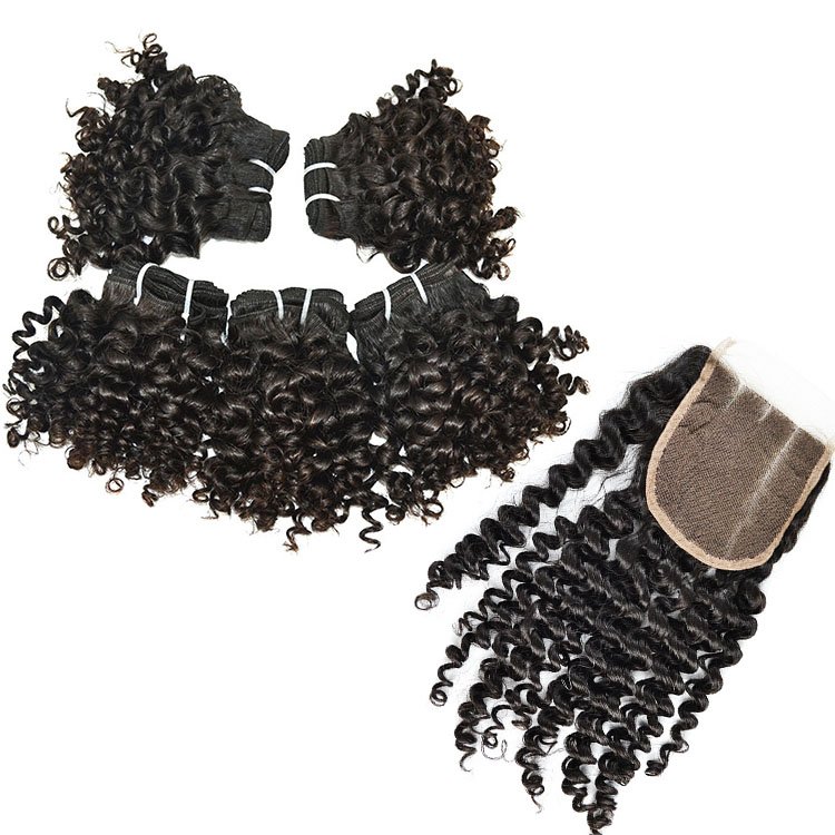 Very Cheap Factory Price 8 10 Inch Curly Brazilian Hair Bundles Fashion Ladies Loving Short Brazilian Curly Human Hair Extension