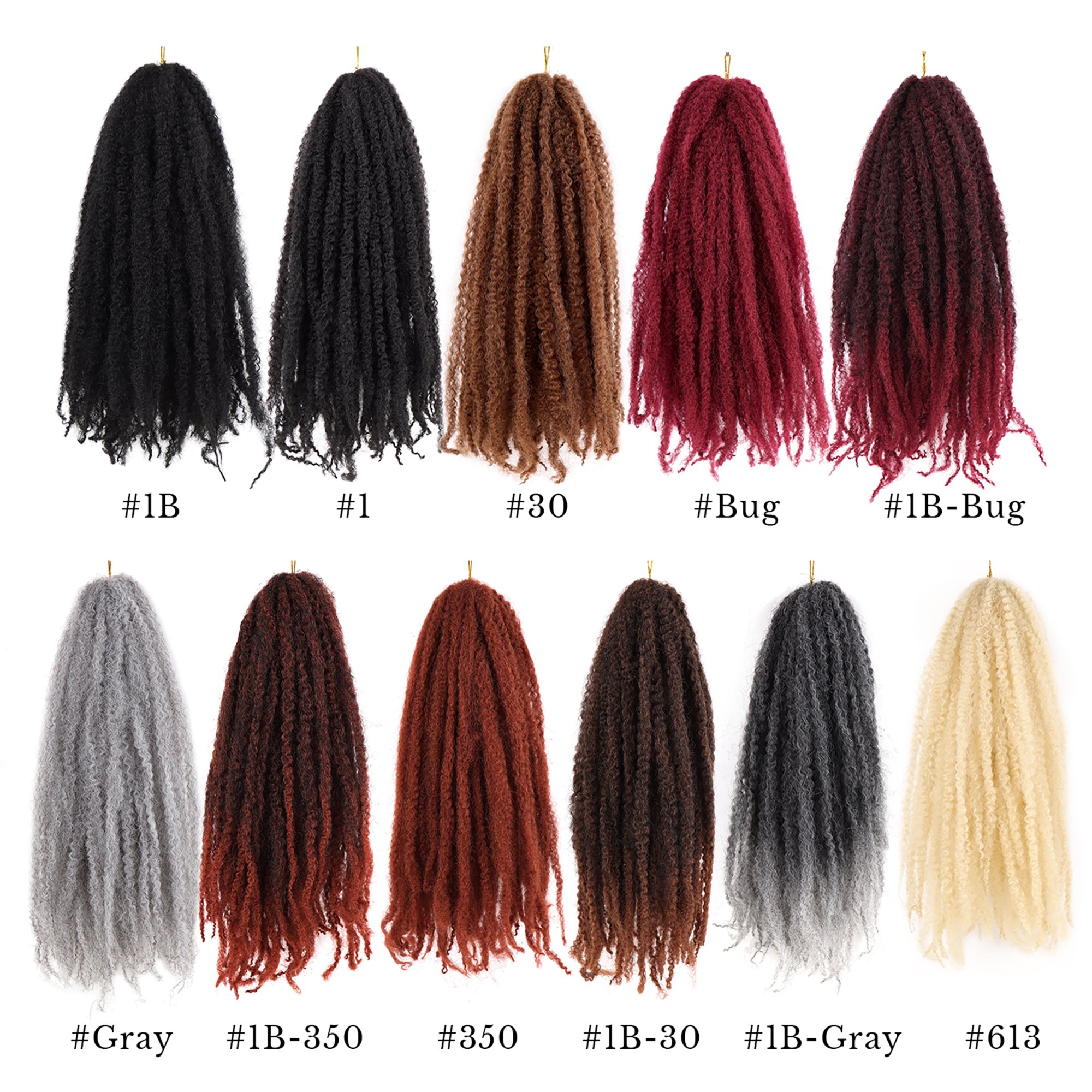 VAST 100g Cuban Twist Chemical Free Curly Marley Crochet Braid Afro Kinky Bulk Synthetic Hair Extensions For Braids