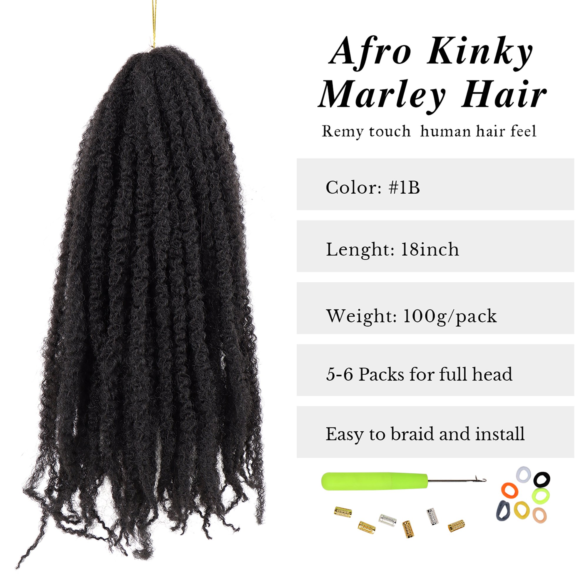 VAST 100g Cuban Twist Chemical Free Curly Marley Crochet Braid Afro Kinky Bulk Synthetic Hair Extensions For Braids