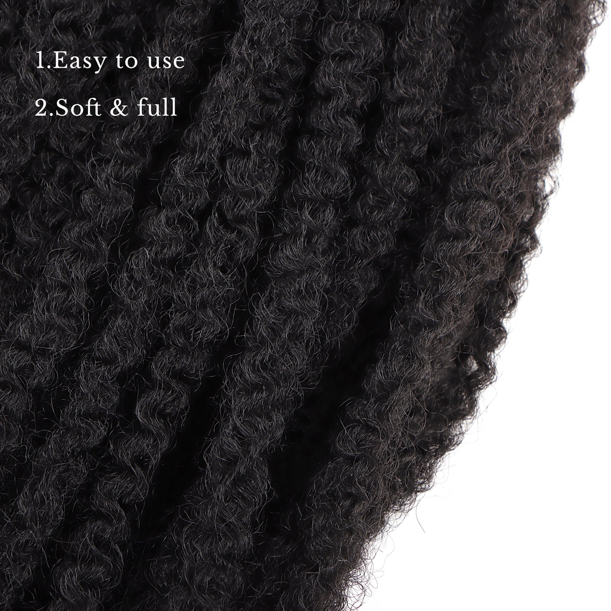 VAST 100g Cuban Twist Chemical Free Curly Marley Crochet Braid Afro Kinky Bulk Synthetic Hair Extensions For Braids