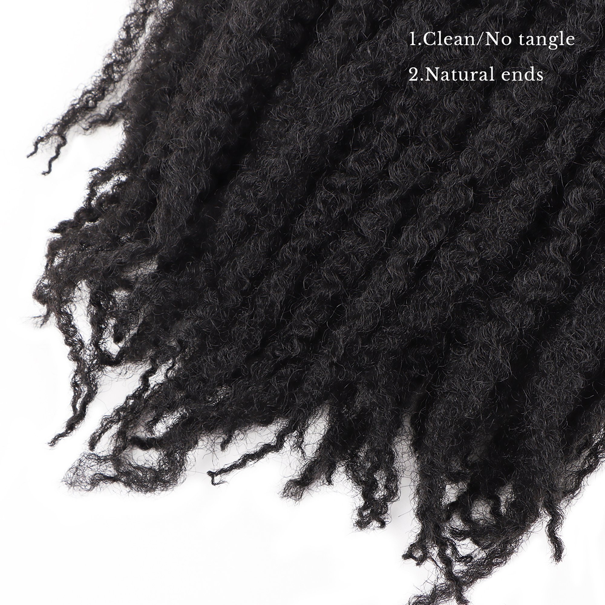 VAST 100g Cuban Twist Chemical Free Curly Marley Crochet Braid Afro Kinky Bulk Synthetic Hair Extensions For Braids
