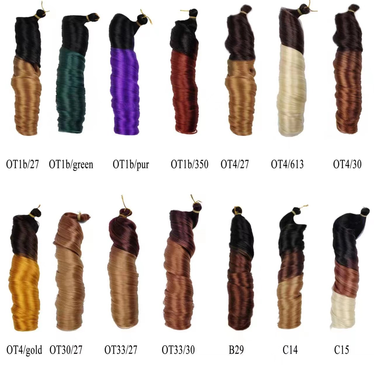 Loose Wavy Braiding Hair French Spiral Curls wholesale Synthetic Braided Hair faux crochet hair for africa black women