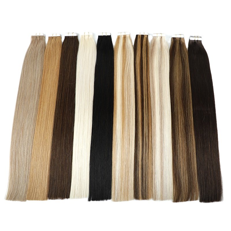 Leshine Customized New Arrival Double Drawn Tape Hair Extensions Invisible Tape in Human Hair Extension