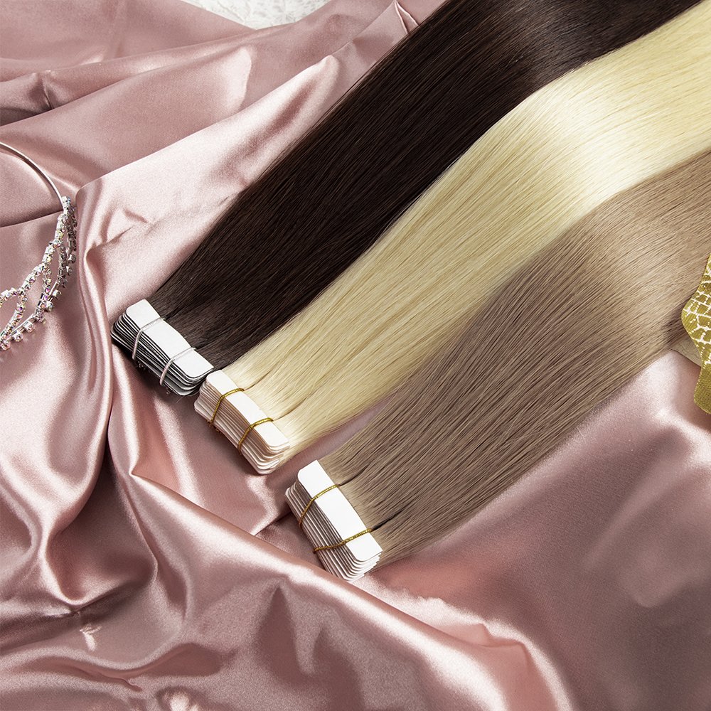 Leshine Customized New Arrival Double Drawn Tape Hair Extensions Invisible Tape in Human Hair Extension
