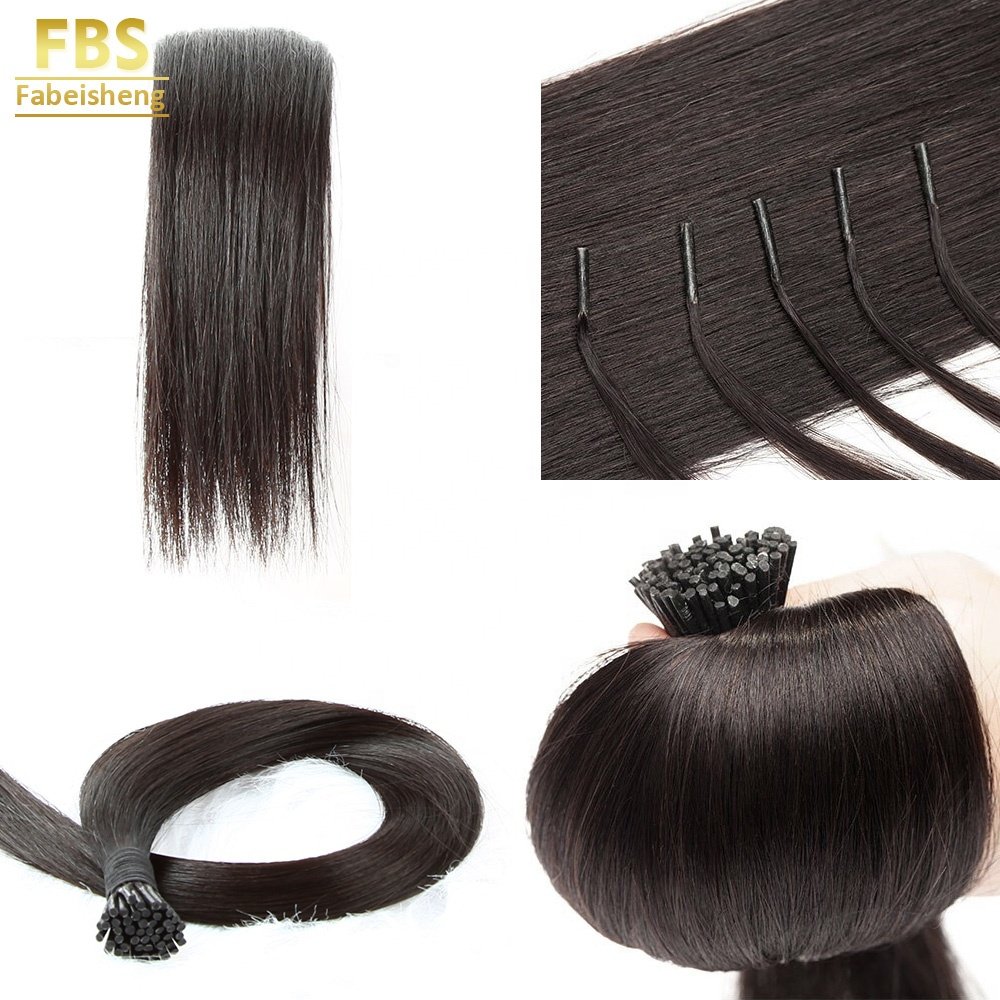 FBS I Tip Raw Hair Vendors Unprocessed Virgin Quality 100% Natural Straight 12A I Tip Human Hair Extensions