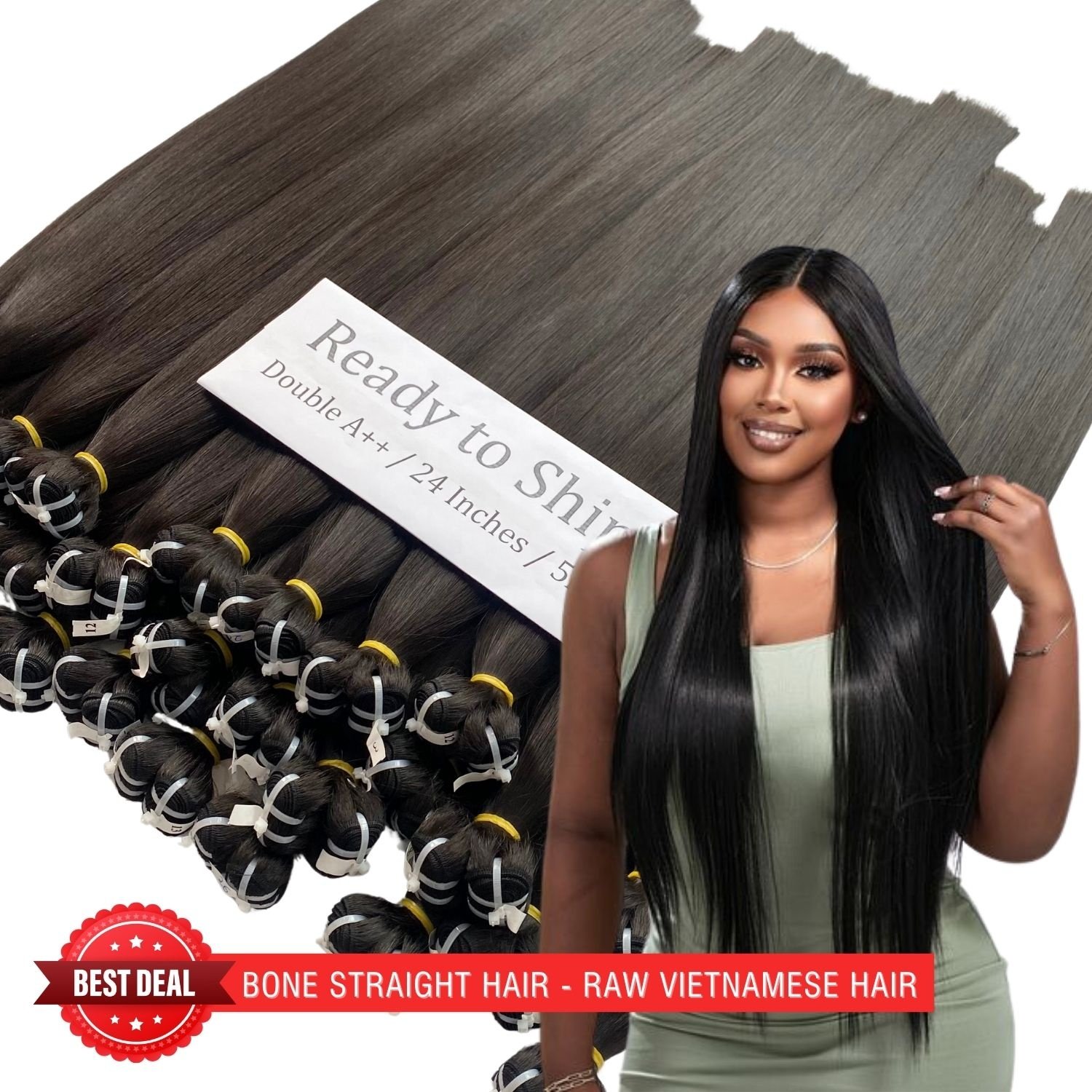 Bestseller 100% Vietnamese Human Hair Extensions Raw Cuticle Aligned Virgin Hair Bundles Vietnamese Hair Wholesale