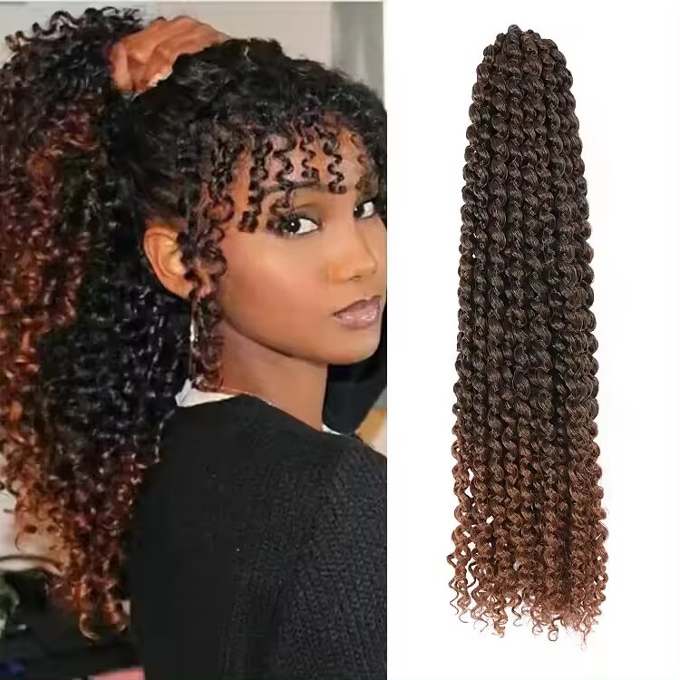Julianna Passion Twist Braiding Hair Extensions Water Wave Synthetic Crotchet Braids Crochet Braiding Hair