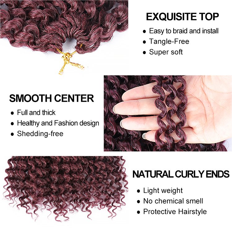 Julianna Passion Twist Braiding Hair Extensions Water Wave Synthetic Crotchet Braids Crochet Braiding Hair