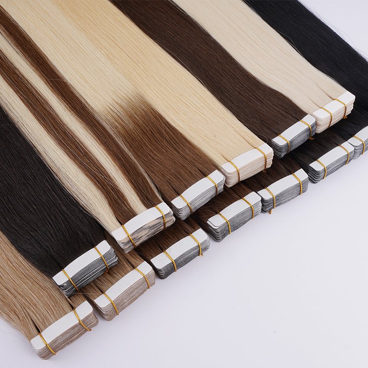 Salon Professional Private Label Full Cuticle Double Sided Adhesive Invisible Tape In Hair Extention