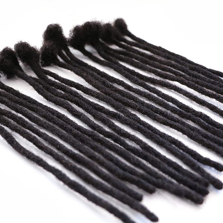Hot selling 100% handmade afro kinky human hair dreadlock extension loc extension human hair crochet dreadlock braiding hair