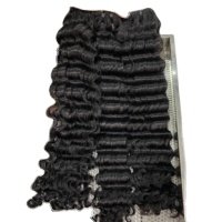 Premium Quality Vietnamese Raw Hair Super Double Drawn Deep Wave Natural Lace HD Black Virgin Human Hair Extensions