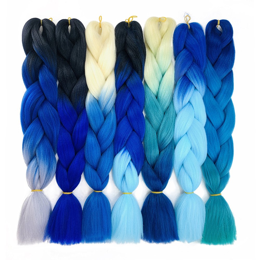 Wholesale Price High Quality Purple Many Colors 24inch Easy Synthetic Jumbo Hair Braid 100g Synthetic Braiding Products Hair