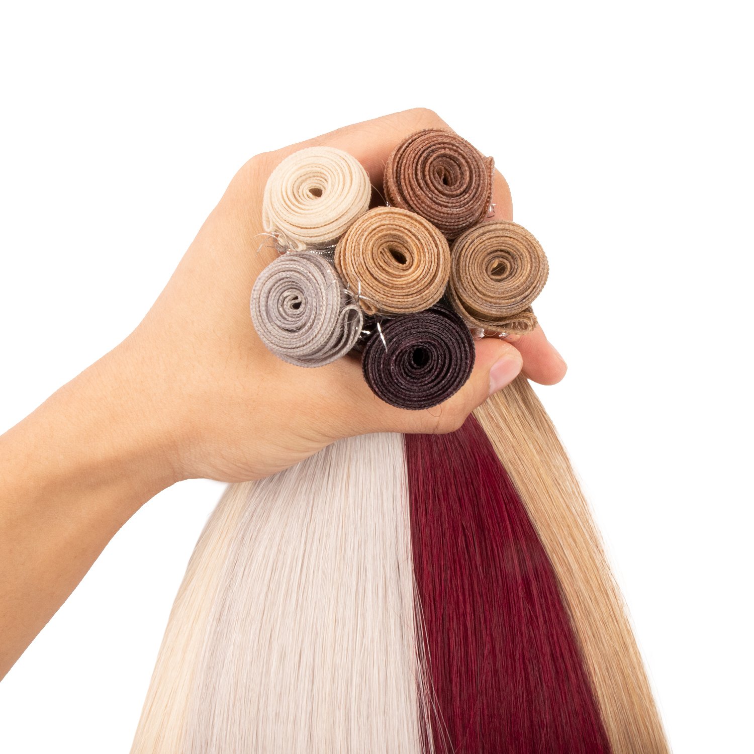 New Arrival Slavic Human Hair Extension Genius Weft Double Drawn Cuticle Aligned Wavy Hair