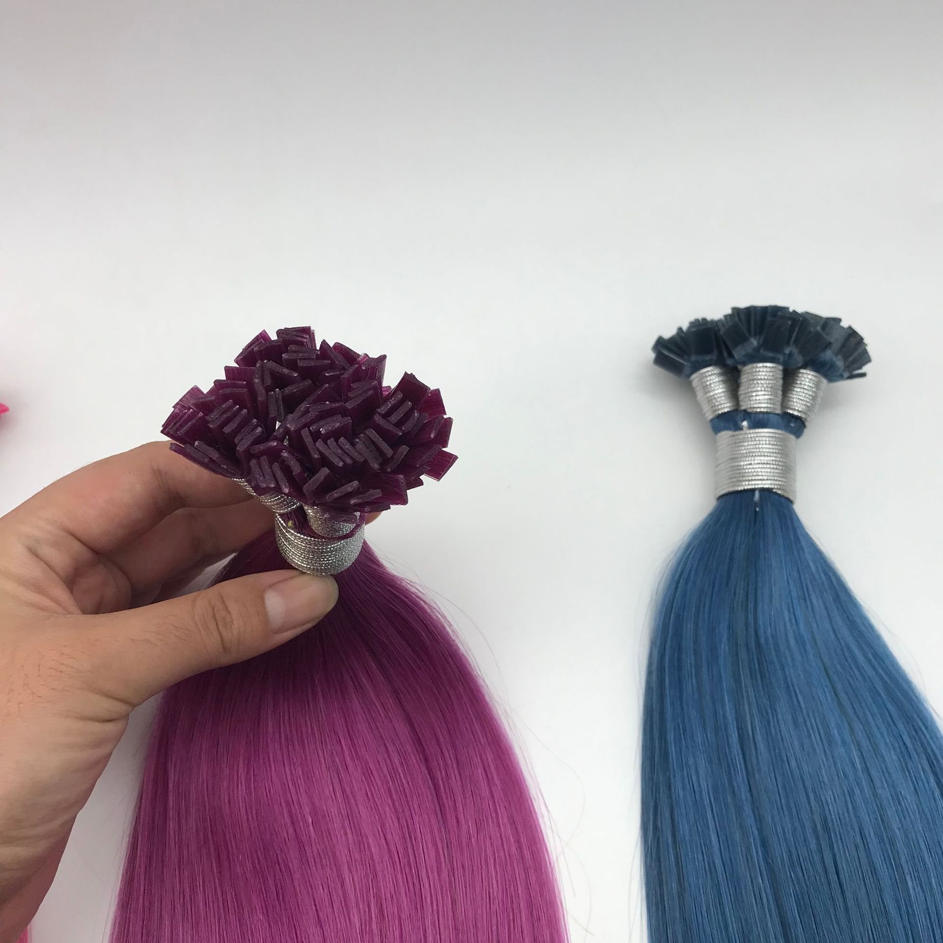 Wholesale ombre Blonde Flat Tip hair Keratin russian Hair Double Drawn cuticle Remy Aligned remy Human hair extension