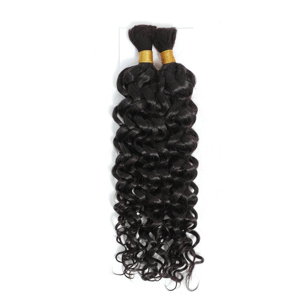 Deep Wave Boho Braiding Hair Bulk No Weft Human Hair Extension Curly Hair Bundles for Boho Braids