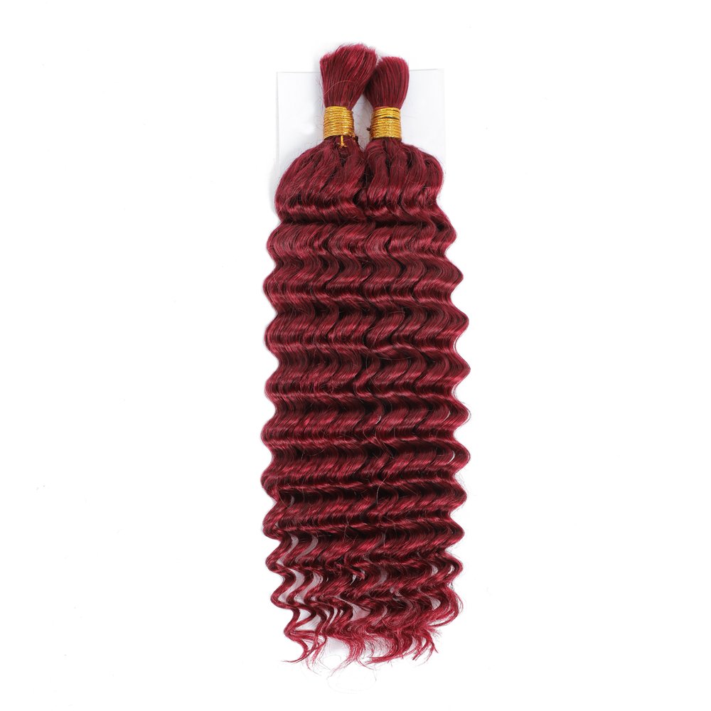 Deep Wave Boho Braiding Hair Bulk No Weft Human Hair Extension Curly Hair Bundles for Boho Braids