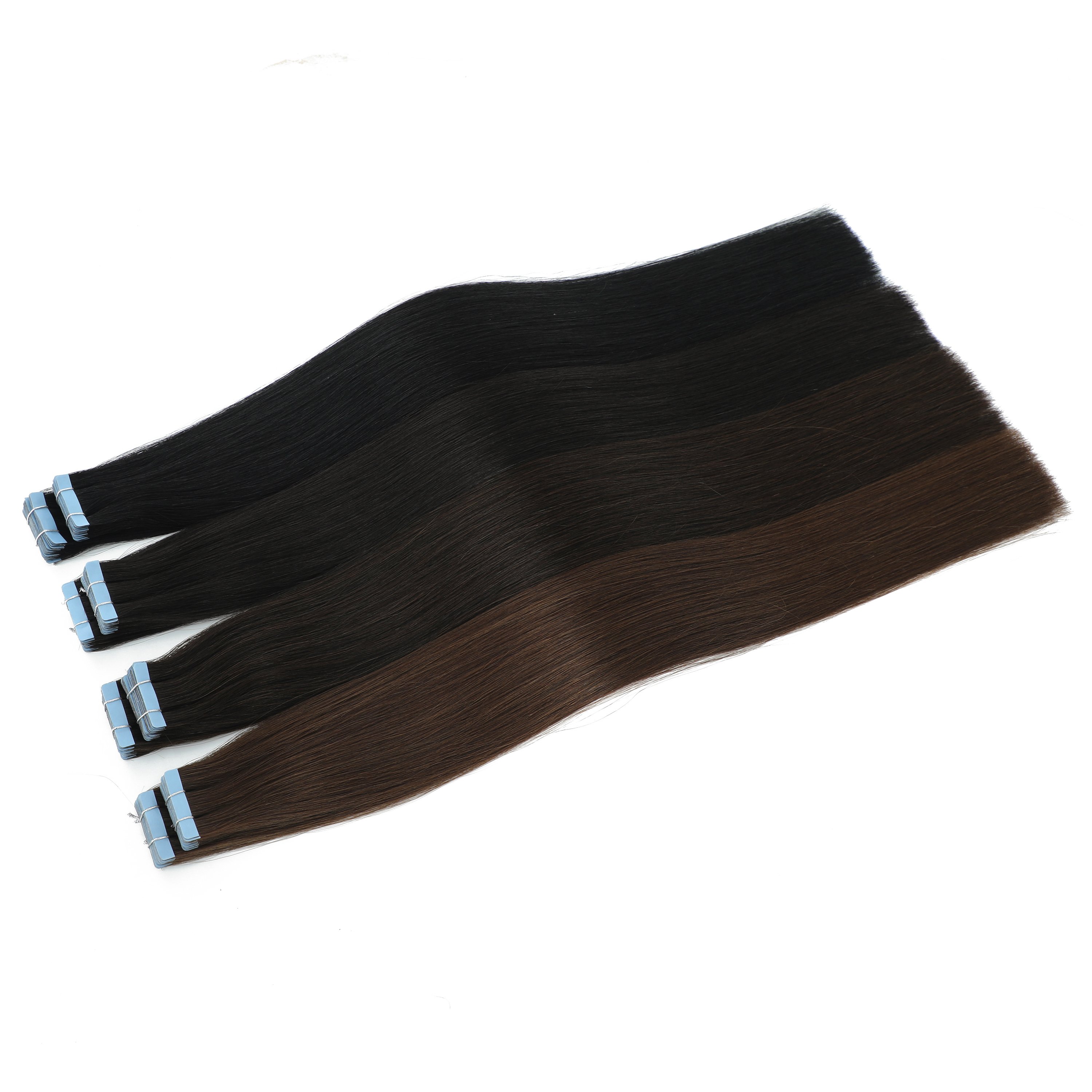 Ready To Shipping Double Drawn Skin Weft Hair 8" - 30" Inch Remy Tape In Hair Extensions Human Hair
