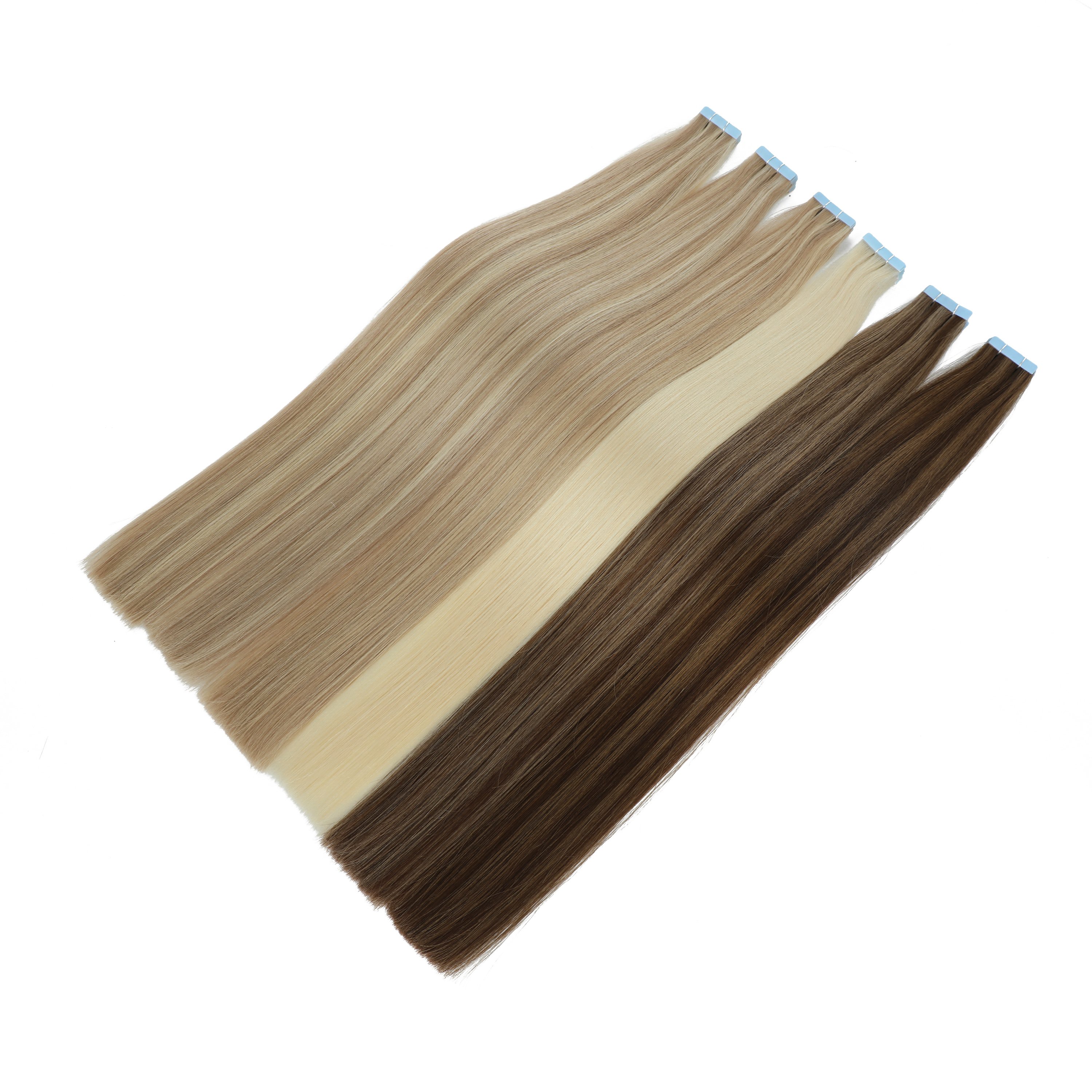Ready To Shipping Double Drawn Skin Weft Hair 8" - 30" Inch Remy Tape In Hair Extensions Human Hair